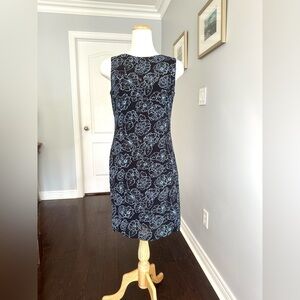 NYGARD Round Neck Floral Sheath Knee Length Dress